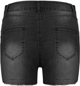 Vente en gros de shorts en jean élégants pour femmes, shorts en denim pour femmes, taille haute, très dégradés et personnalisés, délavés à la pierre, pour tenue décontractée - Product Image 2
