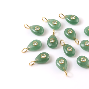 Naturel Fraise Quartz Poire Forme Pierres Précieuses Pendentif Pour Bijoux Incrustation Pendentif 925 En Argent Sterling Fine Pendentifs Charmes En Vrac - Product Image 2