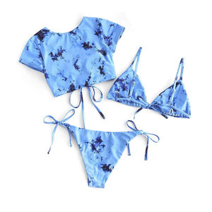 La mejor tendencia de las mujeres Micro Bikini traje de baño transpirable de tres piezas ropa de playa traje de baño diseño al por mayor ropa de Fitness - Product Image 4