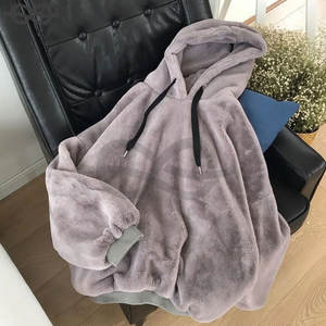 เสื้อสเวตเตอร์ขนแกะแบบผูกเชือกสำหรับผู้ชาย, เสื้อมีฮู้ดลำลองสีพื้นเสื้อโค้ทคุณภาพสูงเสื้อผ้าผู้ชายสไตล์เกาหลีแฟชั่นฤดูหนาว - Product Image 4