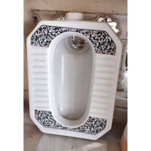 Placard à eau en céramique à profondeur moyenne de couleur de concepteur, casserole accroupie-articles sanitaires abordables produits de toilettes par le fabricant - Product Image 5