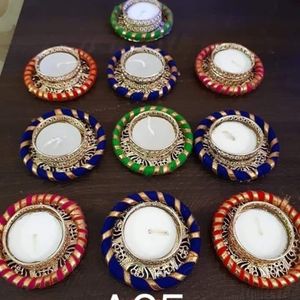 กิจกรรมแต่งงานหลายสีวัตถุประสงค์ของขวัญวันดีวาฬีไดอา การส่องสว่างของวันดีวาฬีที่มีความสุข: ผู้ถือทีไลท์หลากสีเพื่อความสุข - Product Image 6