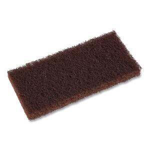 Boardwalk Heavy-Duty 4.62 In. X 10 In. Utility <b>Pad</b> Brown-10/Carton Premium <b>Sponges</b> & <b>Scouring</b> <b>Pads</b> - Product Image 2