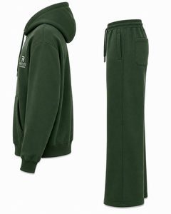 Conjunto de Sudadera con Capucha y Pantalones de Chándal de Algodón Pesado, Estilo Urbano Holgado Unisex, MOQ Bajo, Personalizable para Hombre - Product Image 4