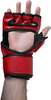 Profesyonel Yarım Parmaklı MMA Eldivenleri Mat Siyah Hafif PU Malzeme Antrenman Sparring Grappling Boks Muay Thai