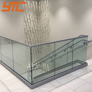 Sistema di Ringhiere in Vetro con Profilo a U in Alluminio YMC, Design Moderno, Facile da Installare, Balaustra Senza Telaio <span class=keywords><strong>per</strong></span> Balconi e <span class=keywords><strong>Corrimano</strong></span> <span class=keywords><strong>per</strong></span> Scale - Product Image 4