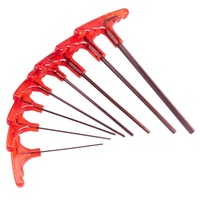 Set Kunci Hex T-Handle Bentuk L dari Baja Paduan S2, Ukuran 2mm-10mm, Metrik, Kekerasan Tinggi, Torsi Tinggi, OEM, Pasokan Khusus
