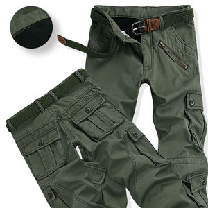 Sweatpants Man <b>Trouser</b> Green Comfortable 6 Pocket Cargo Pants for Men Plain Dyed Cotton Anti Wrinkle Custom <b>Work</b> <b>Trousers</b> OEM - Product Image 2