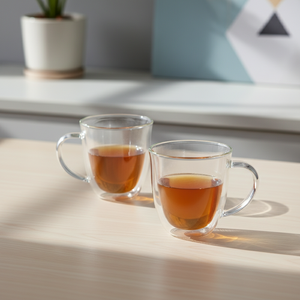 Mug en verre borosilicate à double paroi de grande capacité, de qualité supérieure, 3306208-0.39, durable, style nordique, résistant à la chaleur, TW - Product Image 4