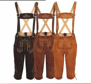 Shemax Trachten Shorts Mens Lederhosen Shaded Grey OEM Custom New Bavarian Oktoberfest Lederhosen - Product Image 1