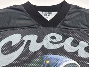 Maillot de football américain personnalisé en tissu mesh à manches courtes, vêtements de sport avec numéros d'épaule pour hommes, pour équipe ou match - Product Image 5