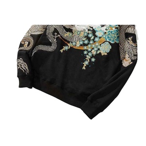 Sudadera con capucha bordada para hombre, suéter de lana de algodón de gran tamaño, ropa informal bordada, sudadera cálida y suave a la moda - Product Image 3