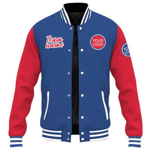 Fabricant OEM Broderie en chenille de haute qualité Manches en cuir pour collège pour hommes Bomber de baseball personnalisée Veste universitaire Letterman - Product Image 1