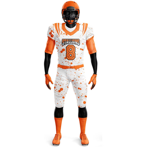 Uniformes de football américain courts respirants personnalisés en gros, twill de tackle, sublimation, impression à l'écran, broderie personnalisée - Product Image 4