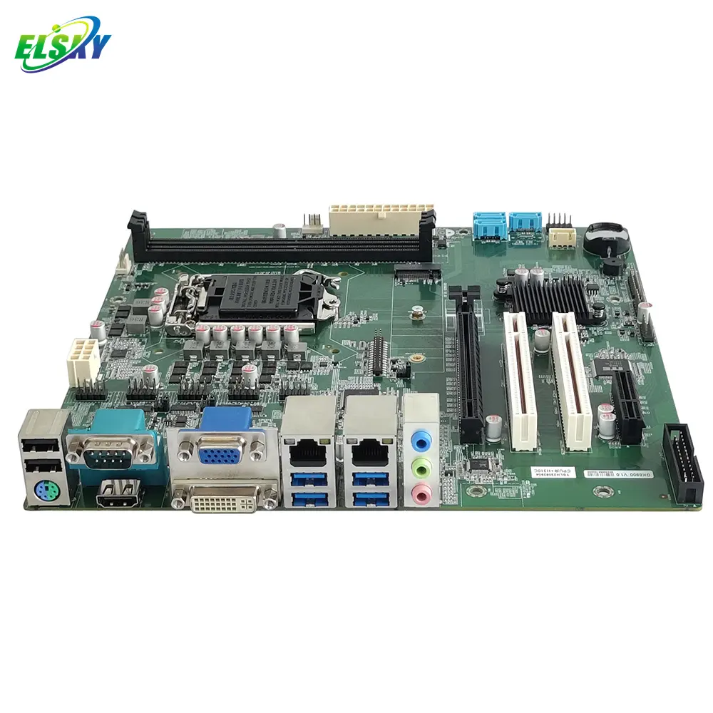 ELSKY motherboard for computer GK6900 with CPU 6/7/8/9th Gen Core i3 i5 i7 i9 LGA1151 PC-DDR4 24Pin ATX power PCI-E X16 PS/2
