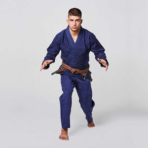 Ensemble d'uniformes de judo et d'arts martiaux unisexe en coton extensible à 100%, design simple, kimono d'entraînement pour les séances d'entraînement régulières - Product Image 5