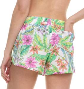 Short de bain de style vintage pour femme mignon motif solide maillot de bain de plage lavé écologique - Product Image 3