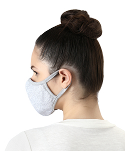 Masque facial Urban Guard Loop, 3 couches, tricot lisse, respirant, toucher doux, boucles d'oreille sécurisées, pince-nez réglable, confort toute la journée, réutilisable - Product Image 4