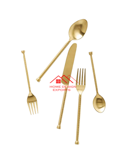 Juego de Cubiertos de Metal de Lujo para el Hogar, Hoteles y Restaurantes, Juego de Cubiertos Hechos a Mano con Acabado Dorado - Product Image 5