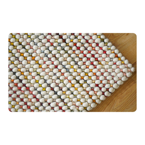 Artistic Woolen Weave Handwoven Modern Boho <b>Rug</b> 50 X 80cm Floral Thick Wool Cotton Quality Home Carpet Plush Pile for Bathroom - Product Image 1