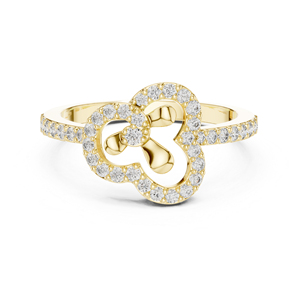 แหวนทองคำโรสโกลด์ 14K ประดับเพชรทรงกลม 0.37 กะรัต ผลิตในห้องปฏิบัติการ สไตล์วินเทจสำหรับผู้หญิง |   ชุดลำลองสำหรับใส่ทุกวัน |   เพชรเพาะเลี้ยงใหม่ที่ได้รับการรับรองจาก IGI - Product Image 3