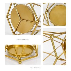 เชิงเทียนโลหะสีทองสำหรับตกแต่งบ้านและงานแต่งงาน - Product Image 6