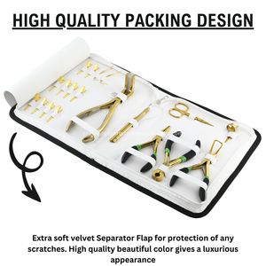 Herramientas profesionales para extensiones de cabello, gancho de tracción de acero inoxidable, aguja para el cabello, Micro cuentas, alicates, cortador, agujas para dedos, 10 Uds. De Clips - Product Image 6