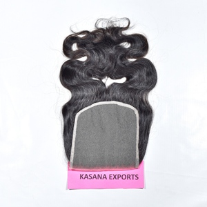 Extensions de cheveux humains 100% naturels, non traités, avec closure 6*6, provenant de temples indiens, sans traitement, cuticules alignées - Product Image 3