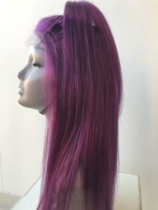 Unprocessed Single Drawn Straight Purple 4x4 Closure Soft Shine Smooth <b>Top</b> Selling High Quality Human Hair Wig Extensions Vendor - Product Image 6