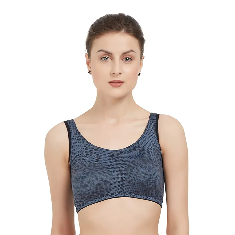 Yüceltilmiş spor Bras kadınlar için mavi renk spor/egzersiz/Yoga kıyafeti ile özelleştirilmiş baskılı tasarım