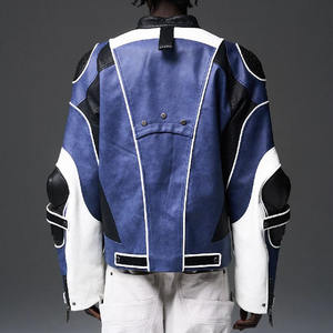 Vente en gros Automne Hiver Grande Taille 8XL Vestes en cuir pour hommes Veste en cuir PU décontractée en faux cuir avec fermeture éclair de couleur unie - Product Image 2