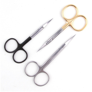 Bajo MOQ Presupuesto Manicura Acero inoxidable Cutícula Tijera para uñas Curva Afilada Hoja recta Instrumento de belleza inteligente Agujero cuadrado - Product Image 1