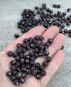 Cuentas de cristal de Murano azul y negro de 6mm hechas a mano, cuentas sueltas únicas para fabricación de joyas, tamaños de 4mm, 8mm, 10mm, cuentas VISHAL - Product Image 2