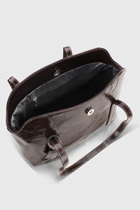 Bolso Tote de Cuero PU Arrugado para Mujer con Logotipo Personalizado, OEM ODM, Bolso de Hombro de Gran Capacidad - Product Image 4