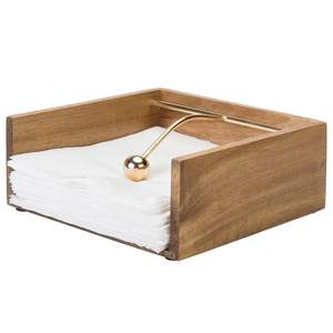 Gold Powder Coated <b>Tissue</b> Stand <b>Wedding</b> Parties Dinnerware Iron Wire Customized Napkin Holder Stand - Product Image 6