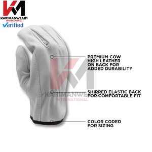 Guantes de Trabajo de Cuero Vacuno de Alta Calidad, Resistentes, del Mejor Proveedor, Servicio OEM, Ropa de Seguridad para Hombre - Product Image 5