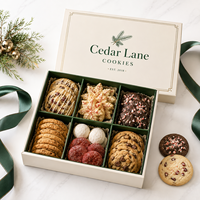 Boîtes cadeaux personnalisées pour biscuits avec fenêtre, emballages de boulangerie haut de gamme pour biscuits, desserts et friandises de fêtes
