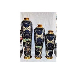 Leaf Design Flower <b>Vases</b> with <b>Unique</b> Design for Tabletop Decorate Item Stylish <b>Vase</b> with Golden Leaf Design for Home - Product Image 6