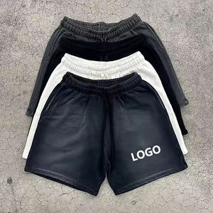 กางเกงขาสั้นผ้าย่นเป็นกรดของผู้ชายกางเกงขาสั้นโอเวอร์ไซส์ผ้าเฟรนช์เทอร์รี่วินเทจผลิตตาม2025 - Product Image 2