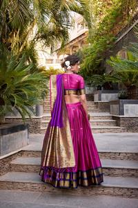 Indian Export Quality Jacquard Silk Paithani Lehenga Choli for Wedding and Party Wear Available at Affordable Price - Product Image 3