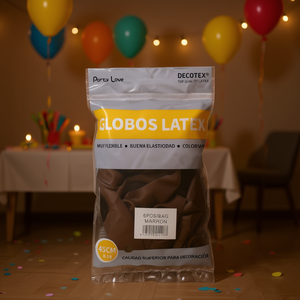 Palloncini in Lattice Decotex 45cm Marrone R18 per Decorazioni Festa - Product Image 3