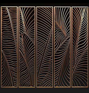 Modern PVD Gold Folding Room Divider 304 Stainless Steel Ideal Privacy Screen for Living Room Office and Restaurant Interior - Product Image 5