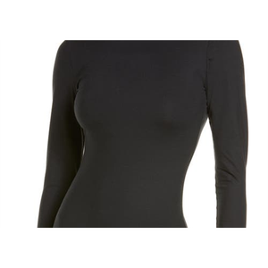 Classic Black Spanx Long Sleeve <b>Bodysuit</b> Size Medium Casual Print Skinny Fit Nylon Knitting Fabric for Spring Summer Winter - Product Image 5