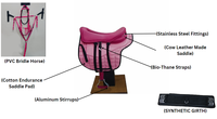 Selle de cheval en cuir d'endurance léger sur arbre en fibre de carbone et étriers en aluminium avec bride en PVC, circonférence, tapis de selle