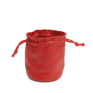 Mini pochette en cuir avec logo personnalisé pour l'emballage de bijoux Petite pochette en cuir rouge pour pièces de monnaie de luxe - Product Image 1