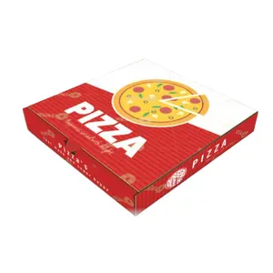 Kundendefinierte Schnellrestaurant-Pizza-Schachtel mit automatischem Verschluss Boden faltbarer Karton Papierbehälter Verpackung Pizza-Schachteln