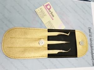 Pince à épiler de beauté en acier inoxydable plaqué or avec logo personnalisé au Pakistan - Product Image 2