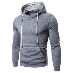Vente en gros en usine Sweats à capuche surdimensionnés en coton uni pour hommes style de rue pull à épaules tombantes personnalisé pour l'hiver - Product Image 1