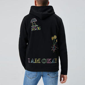 2025 moda hombres Casual cremallera sudaderas con capucha Sudaderas Hombre negro verde Color sólido con capucha prendas de vestir exteriores gimnasio Fitness sudaderas con capucha - Product Image 3