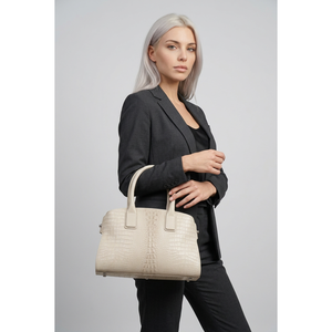 Borsa Italiana Strutturata in Vera Pelle di Coccodrillo e Dollaro Art. 26068" - Product Image 2